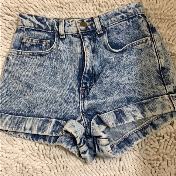 acid washed shorts